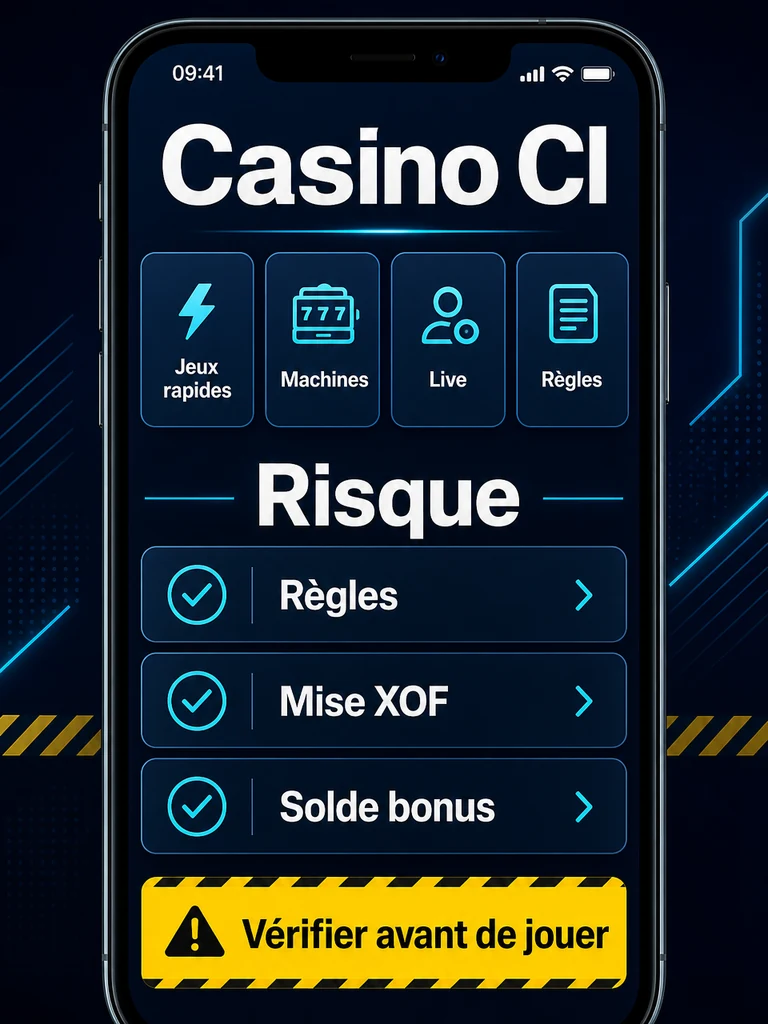 Infographie: distinguer les jeux casino, leurs règles et les risques de session.